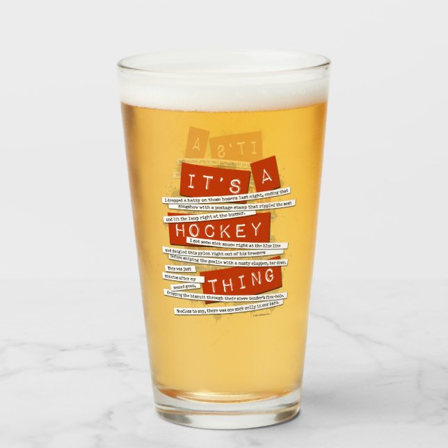 Hockey Slang Glas (Vorne (Gefüllt))