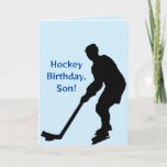 HOCKEY SON BIRTHDAY CARD DANKESKARTE<br><div class="desc">Hier ist die Geburtstagskarte für den hockeyspielenden Sohn.</div>