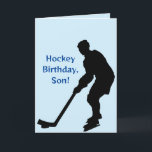 HOCKEY SON BIRTHDAY CARD DANKESKARTE<br><div class="desc">Hier ist die Geburtstagskarte für den hockeyspielenden Sohn.</div>