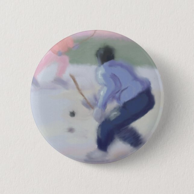 Hockey-Spiel Button (Vorderseite)
