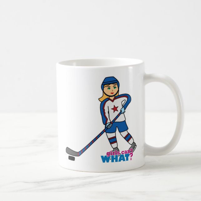 Hockey-Spieler-Girl Tasse (Rechts)