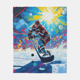 Hockey-Spieler in Goal Fleecedecke