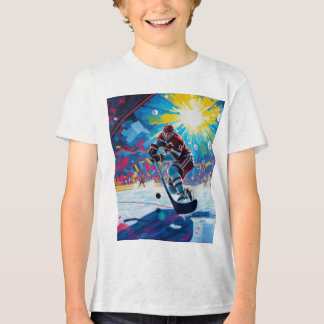 Hockey-Spieler in Goal Tri-Blend Shirt
