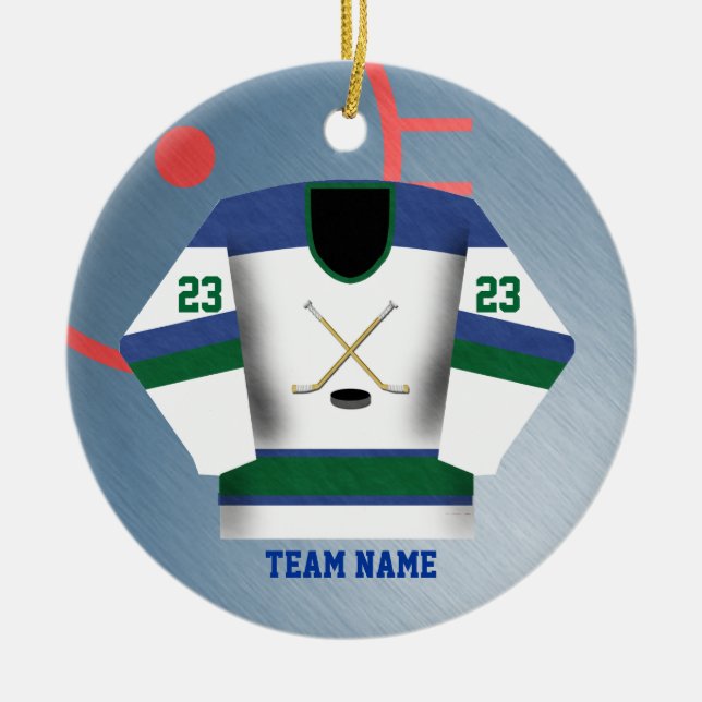 Hockey-Spieler-Jersey-Verzierung Keramikornament (Vorne)