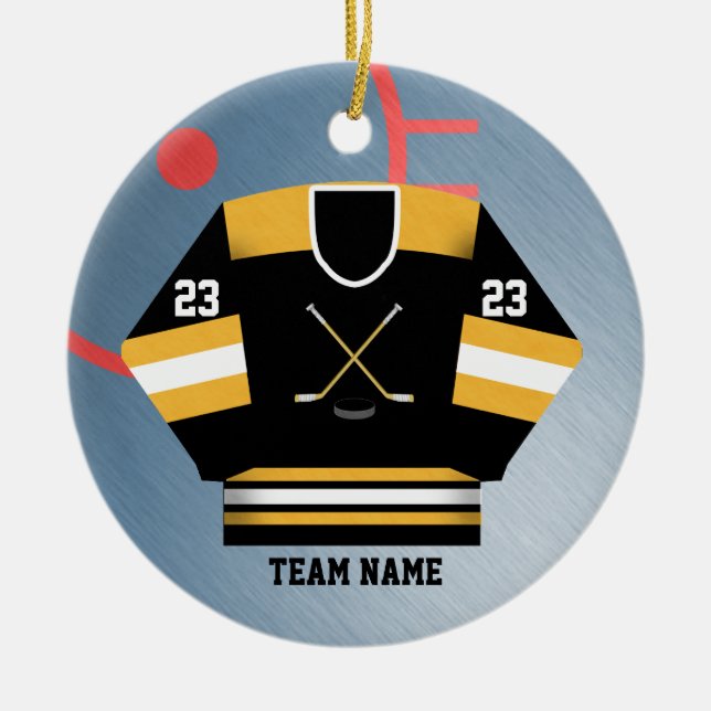 Hockey-Spieler-Jersey-Verzierung Keramikornament (Vorne)