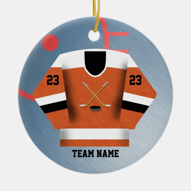 Hockey-Spieler-Jersey-Verzierung Keramikornament (Vorne)