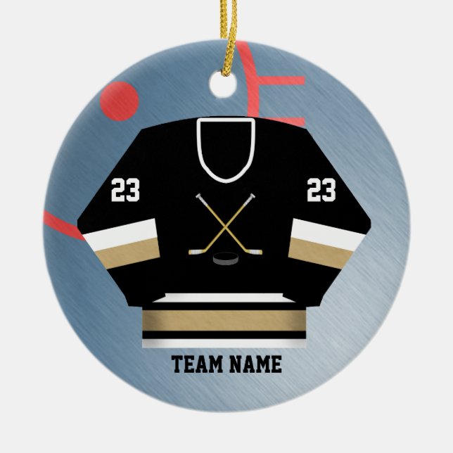Hockey-Spieler-Jersey-Verzierung Keramikornament (Vorne)