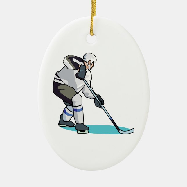Hockey-Spieler Keramikornament (Vorne)