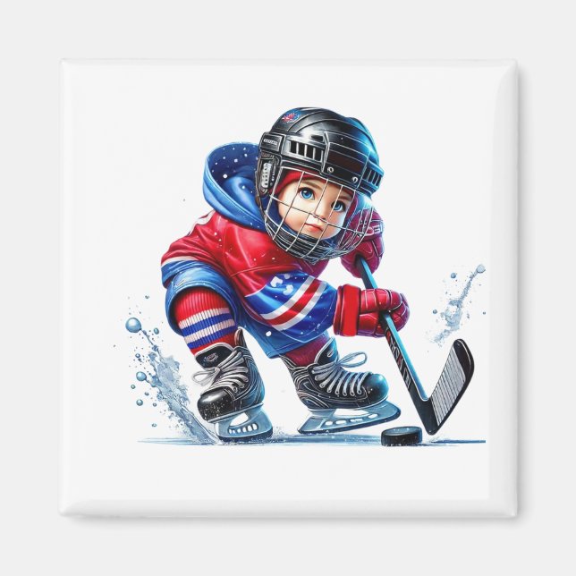 Hockey-Spieler-Magnet   Magnet (Vorne)