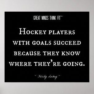 Hockey-Spieler mit Goals 001 Poster