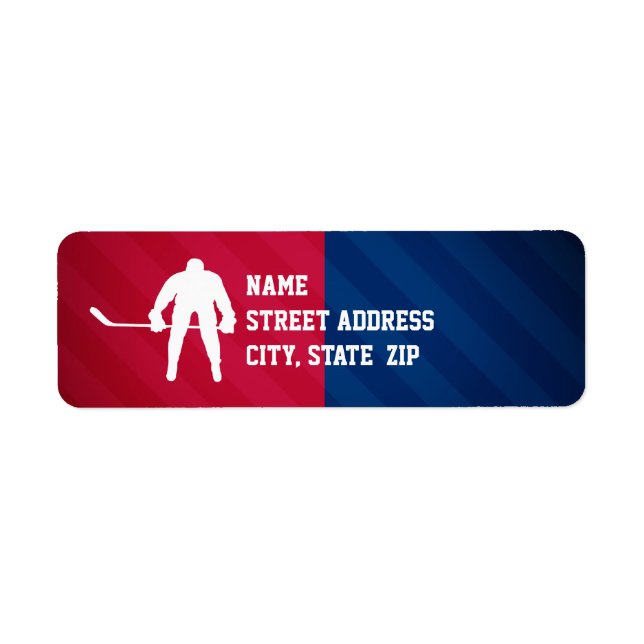 Hockey-Spieler; Rot, Weiß und Blau (Vorne)