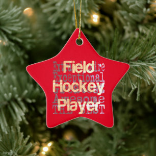Hockey-Spieler-Sonderaktion Keramik Ornament