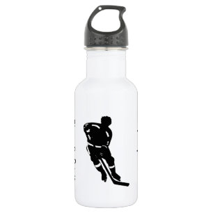 Hockey-Spieler-Sport-Entwurf Edelstahlflasche