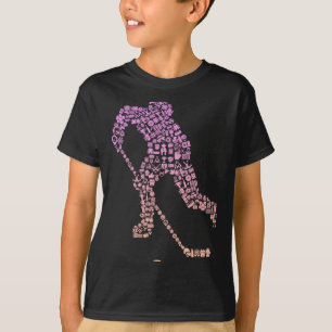 Hockey-Spieler-Symbol Hockey-Ausrüstung _ Mädchen- T-Shirt