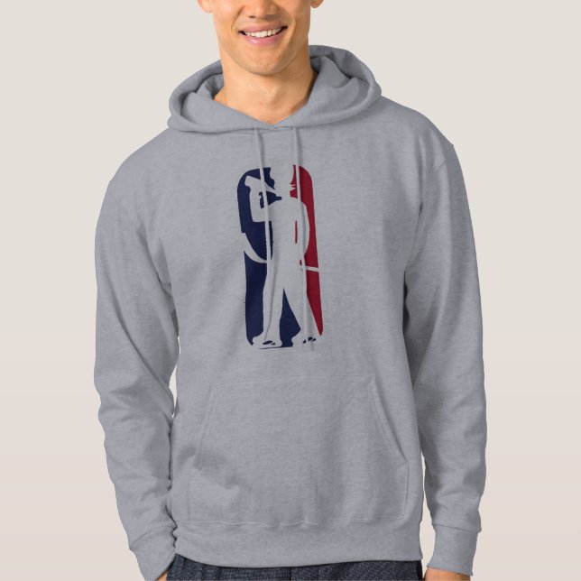 Hockey-Spieler-Trinken Hoodie (Vorderseite)
