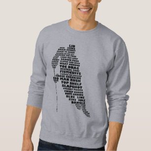 Hockey-Spieler-Typografie-Sweatshirt Sweatshirt