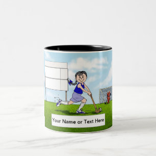 Hockey-Spieler - Weibliche Zweifarbige Tasse