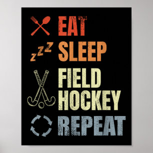 Hockey-Spielplan Outdoor-Sport  Poster