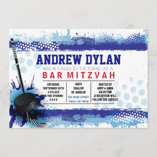 HOCKEY SPLASH Bar Mitzvah Einladung