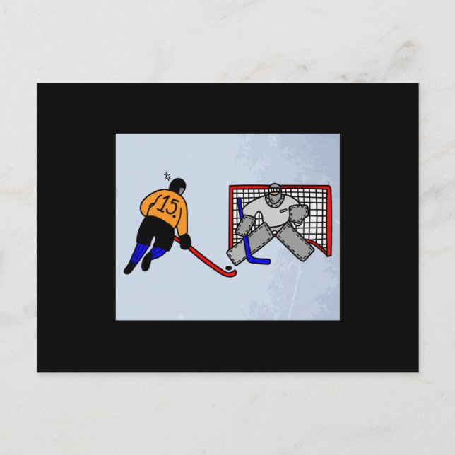 Hockey Sport Penalty Shot Postkarte (Vorderseite)