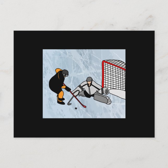 Hockey Sport Penalty Shot Postkarte (Vorderseite)