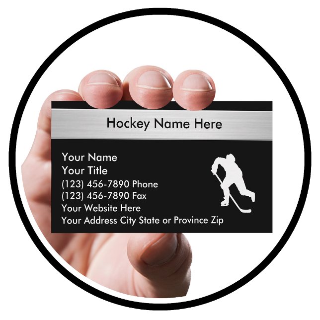 Hockey Sports Business Cards Visitenkarte (Von Creator hochgeladen)