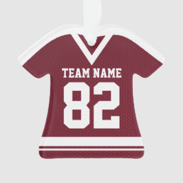 Hockey Sports Jersey Maroon mit Foto Ornament