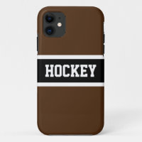 HOCKEY Sporty Dark Brown Schwarz-weiß Stripes