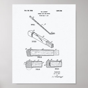 Hockey Stick End Buffer 1927 - Weißbuch Poster