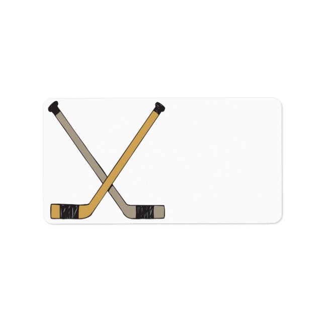 Hockey Sticks Adressaufkleber (Vorne)