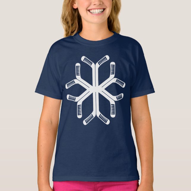 Hockey Sticks Festlicher Weihnachtsfeiertag T-Shirt (Vorderseite)
