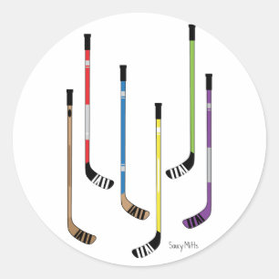 Hockey Sticks Runder Aufkleber