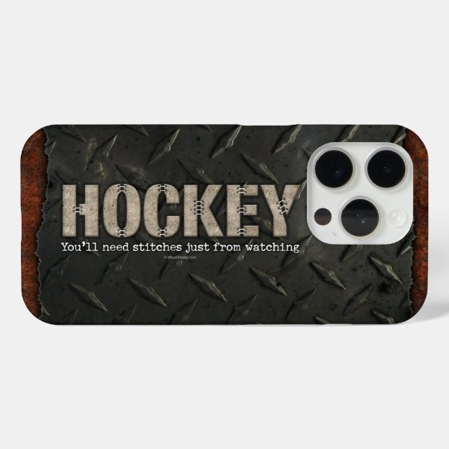 Hockey-Stitches Case-Mate iPhone Hülle (Rückseite (Horizontal))