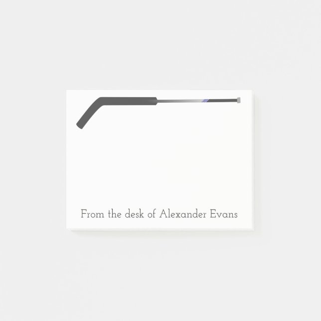 Hockey-Stock Goaly Post-it Klebezettel (Vorderseite)