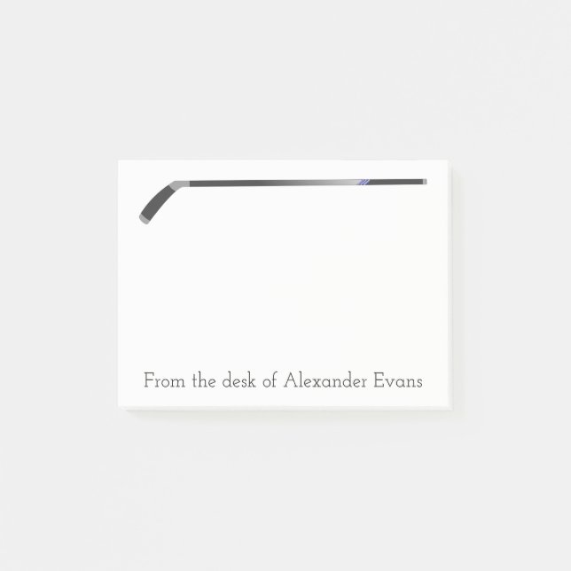 Hockey-Stock Post-it Klebezettel (Vorderseite)