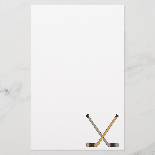 Hockey-Stöcke Briefpapier (Vorderseite)