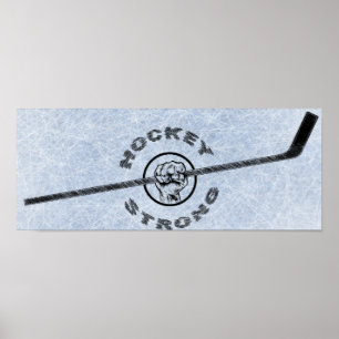 "Hockey Strong" Eishockey-Poster Poster
