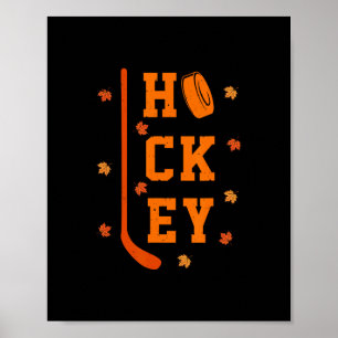 Hockey-Sturz lässt Thanksgiving-Sportfan Ice-Hocke Poster