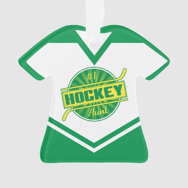 Hockey Tante Customizable Jersey Ornament (Vorderseite)