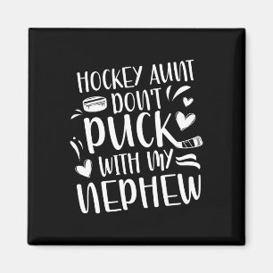 Hockey-Tante eines Hockeyspielers Lustige Hockey-T Magnet