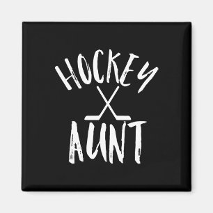 Hockey-Tante Sportfan jubeln Geschenk im Vintage- Magnet