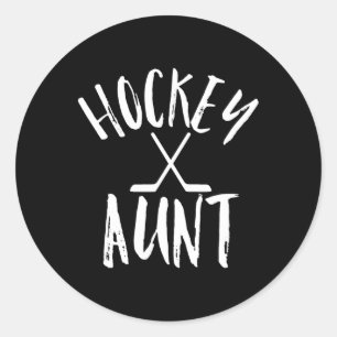Hockey-Tante Sportfan jubeln Geschenk im Vintage- Runder Aufkleber