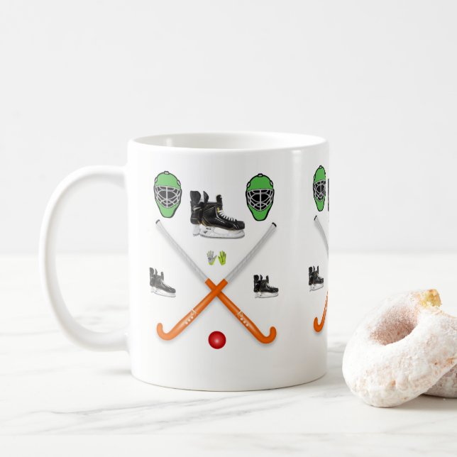 Hockey-Tasse Kaffeetasse (Mit Donut)