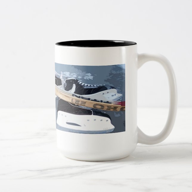 Hockey-Tasse Zweifarbige Tasse (Rechts)