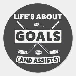 Hockey-Team-Geist-Zitat-T-Shirt Runder Aufkleber