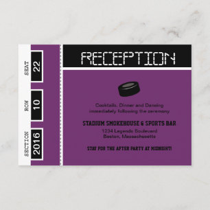 Hockey-Ticket Hochzeitsempfang Einladung