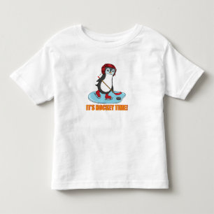 Hockey Time - Niedlicher Pinguin-Eishockey Kleinkind T-shirt