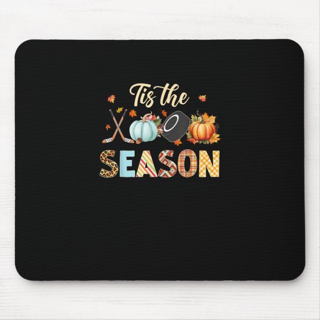 Hockey Tis The Season Pumpkin Herbst Thanksgi Mousepad (Vorne)