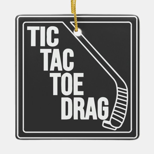 Hockey Toe Drag Keramikornament (Vorderseite)