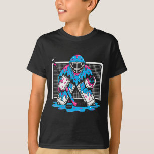 Hockey-Torhüter-Eiscreme-Tropf-Jungen-Eishockey-Ju T-Shirt
